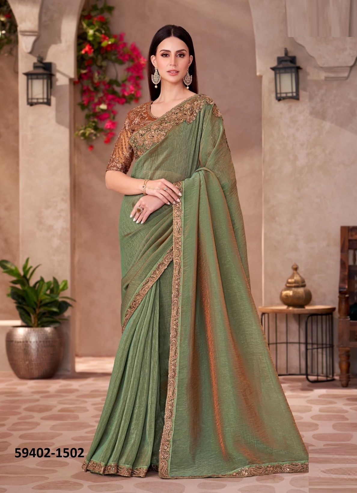 SANDALWOOD 15 - Catalog # 59402 (Set of 18 Sarees) by Brand THE FASHION HUB