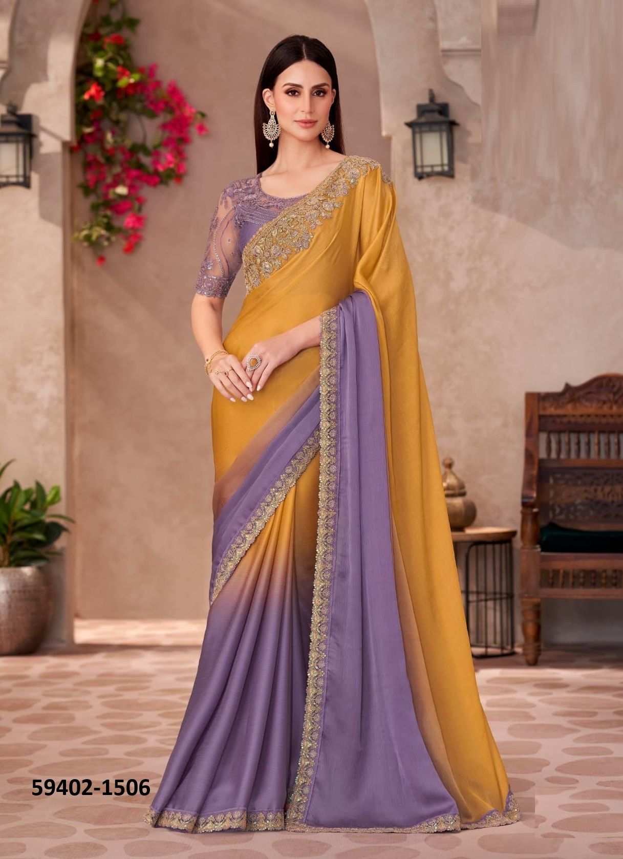SANDALWOOD 15 - Catalog # 59402 (Set of 18 Sarees) by Brand THE FASHION HUB
