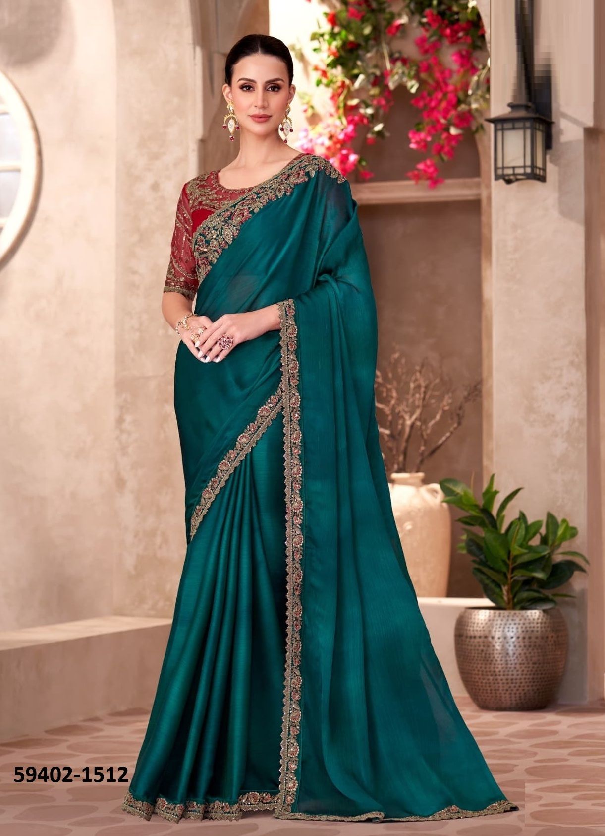 SANDALWOOD 15 - Catalog # 59402 (Set of 18 Sarees) by Brand THE FASHION HUB