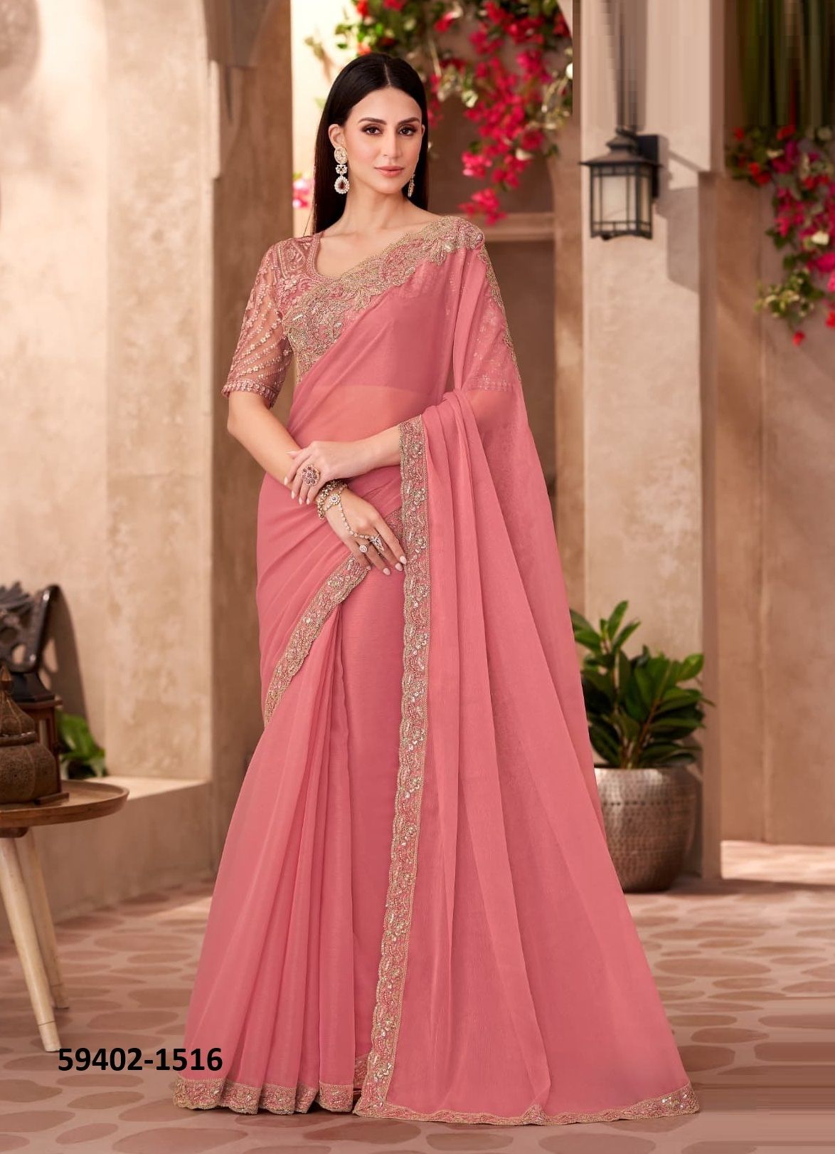 SANDALWOOD 15 - Catalog # 59402 (Set of 18 Sarees) by Brand THE FASHION HUB