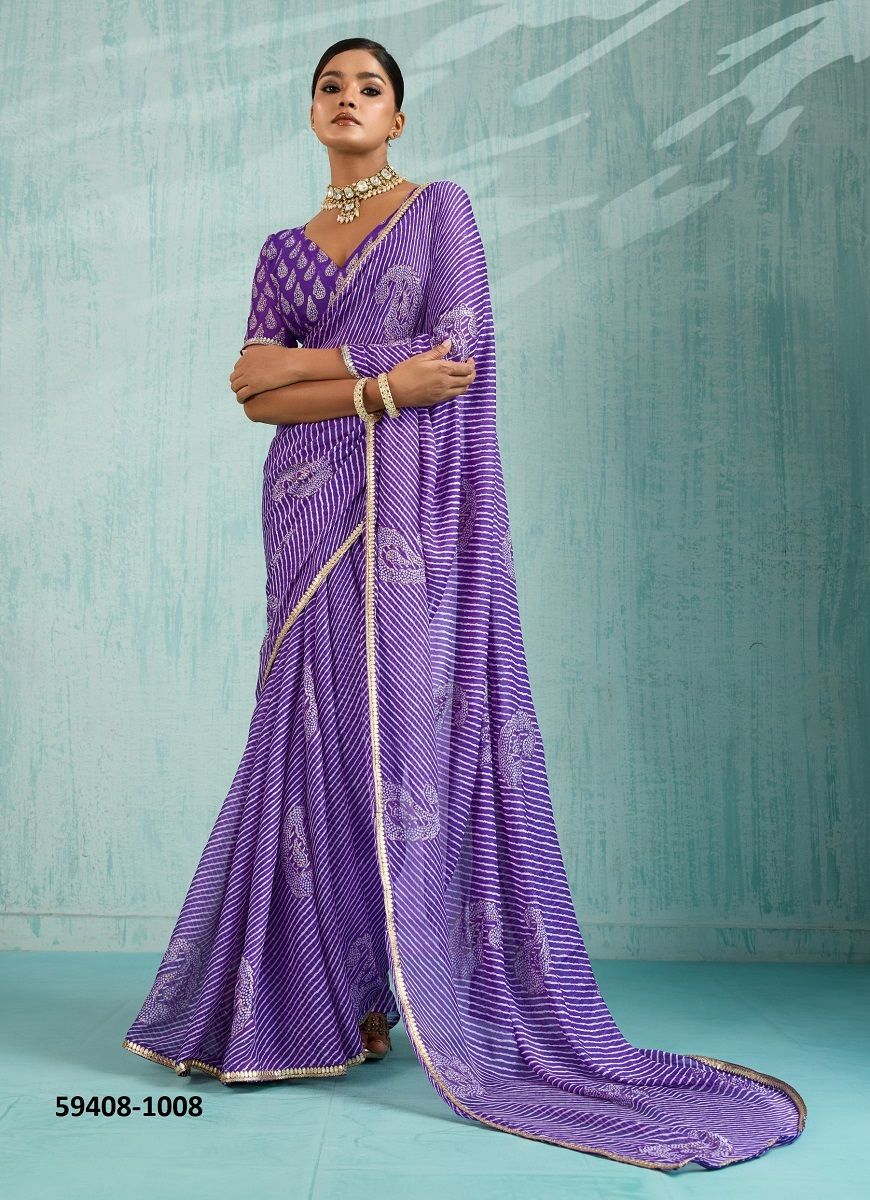 VIOLIN - Catalog # 59408 (Set of 10 Sarees) by Brand STAVAN VIOLIN - Catalog # 59408 (Set of 10 Sarees) by Brand STAVAN