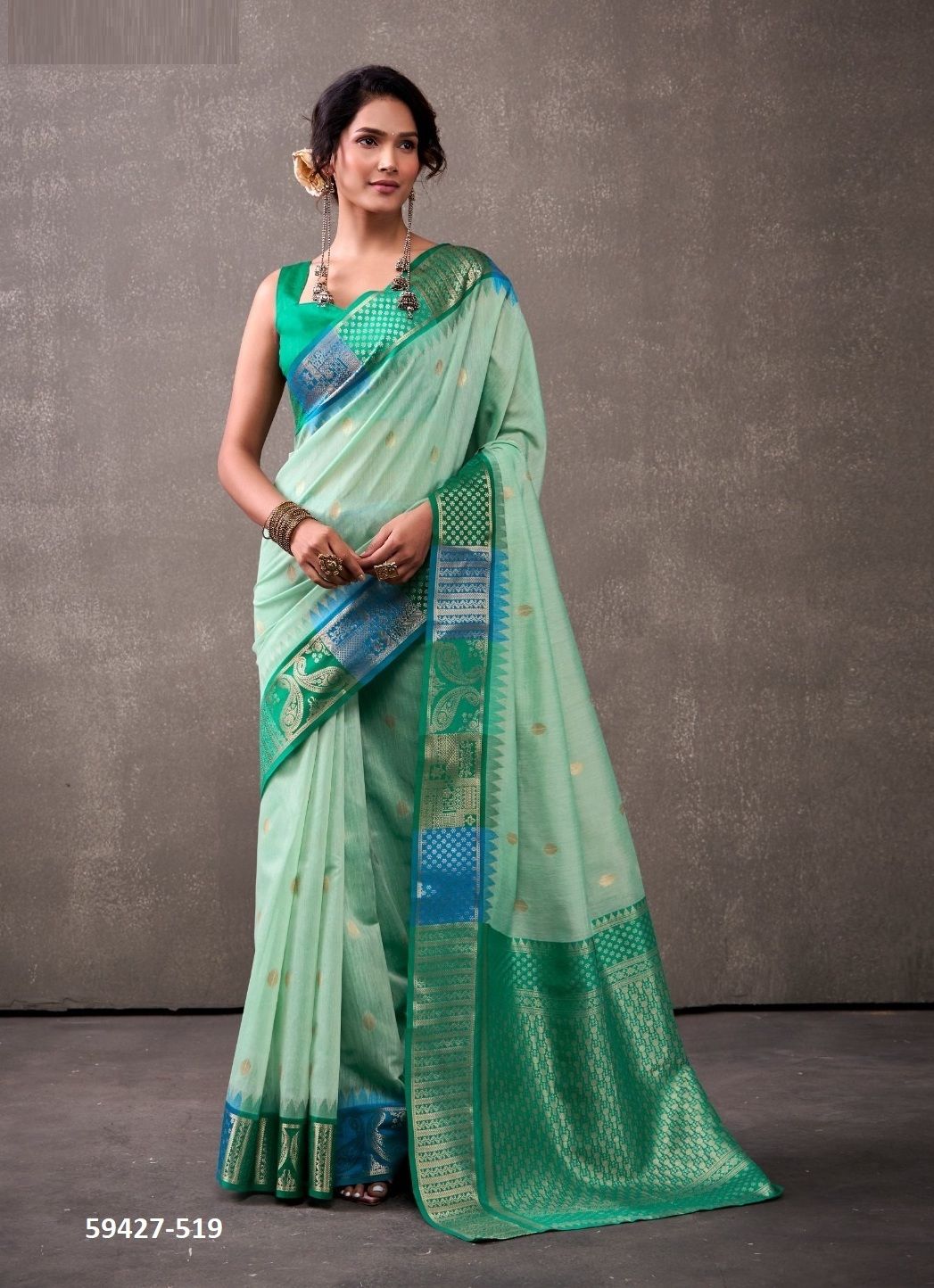 TUTI FRUTI SILK - Catalog # 59427 (Set of 6 Sarees) by Brand DESI MUSE