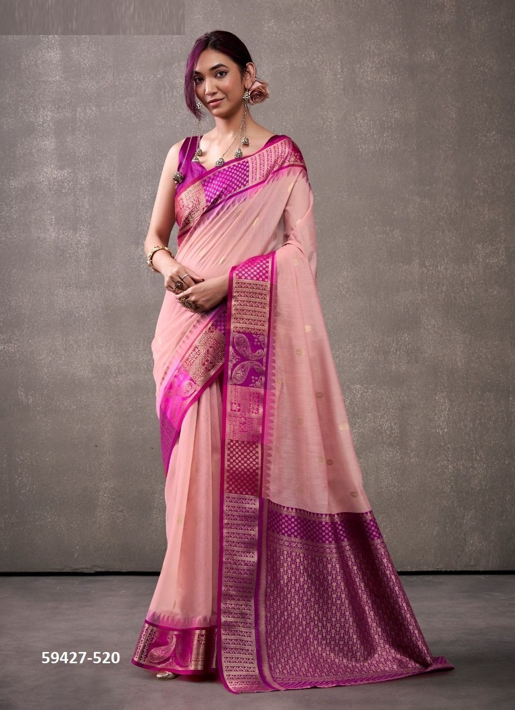 TUTI FRUTI SILK - Catalog # 59427 (Set of 6 Sarees) by Brand DESI MUSE