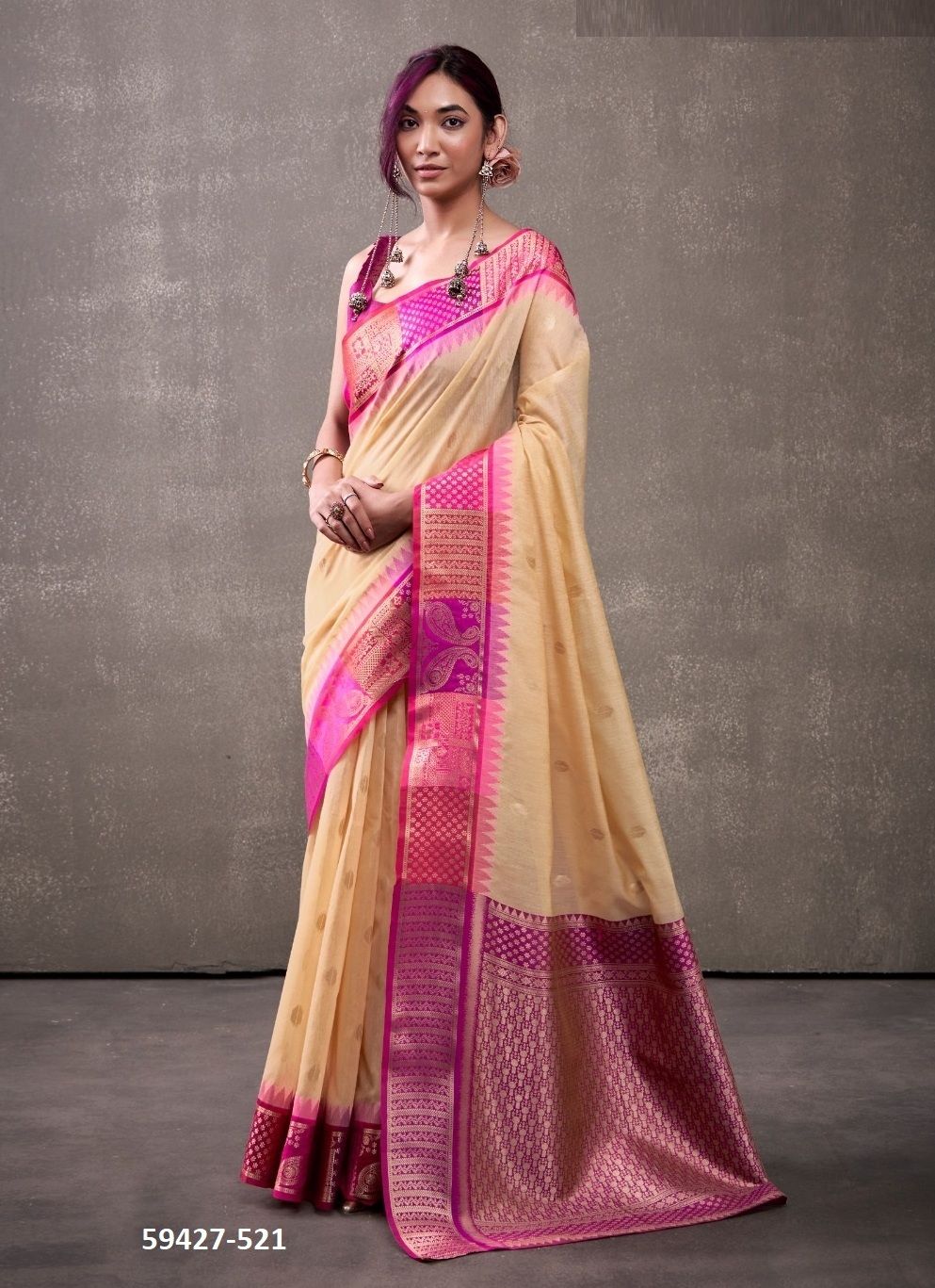TUTI FRUTI SILK - Catalog # 59427 (Set of 6 Sarees) by Brand DESI MUSE