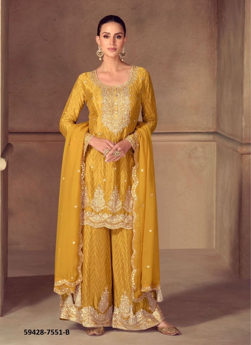 SONIKA - Catalog # 59428 (Set of 3 Readymade Salwar Suits) by Brand GULKAYRA DESIGNER