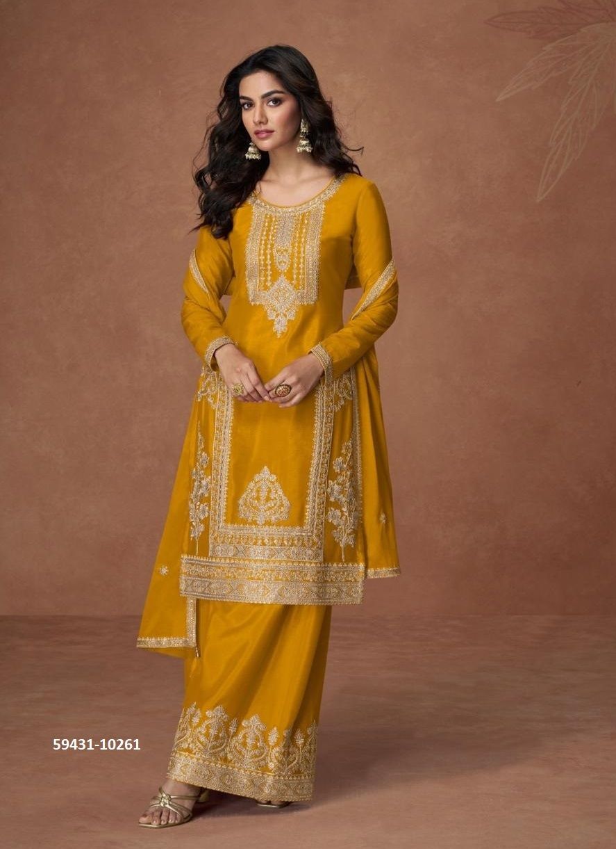 ANUPAMA - Catalog # 59431 (Set of 5 Readymade Salwar Suits) by Brand AASHIRWAD