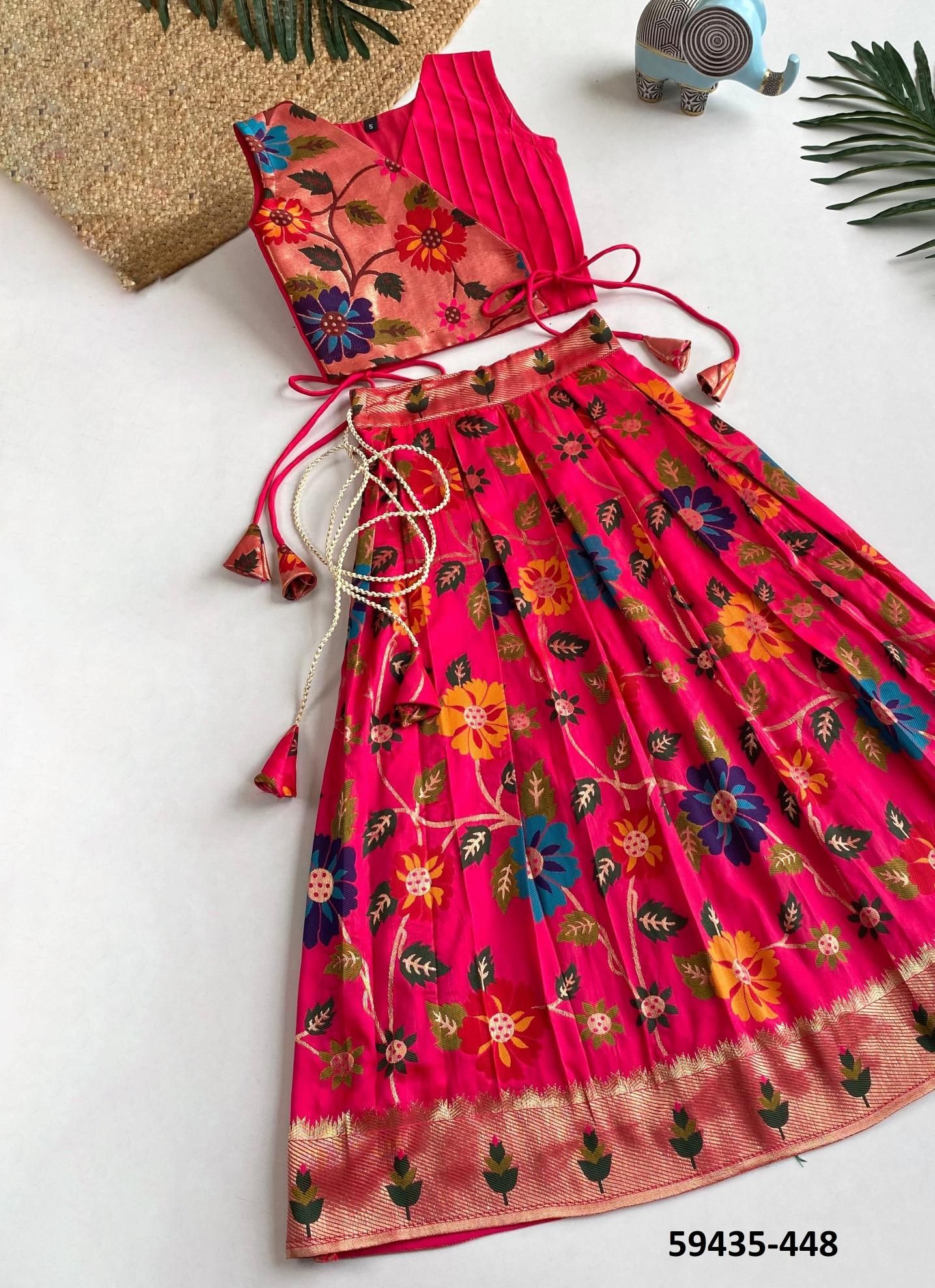 RADHIKA - Catalog # 59435 (Set of 8 Readymade Lehengas) by Brand MEHERIYA