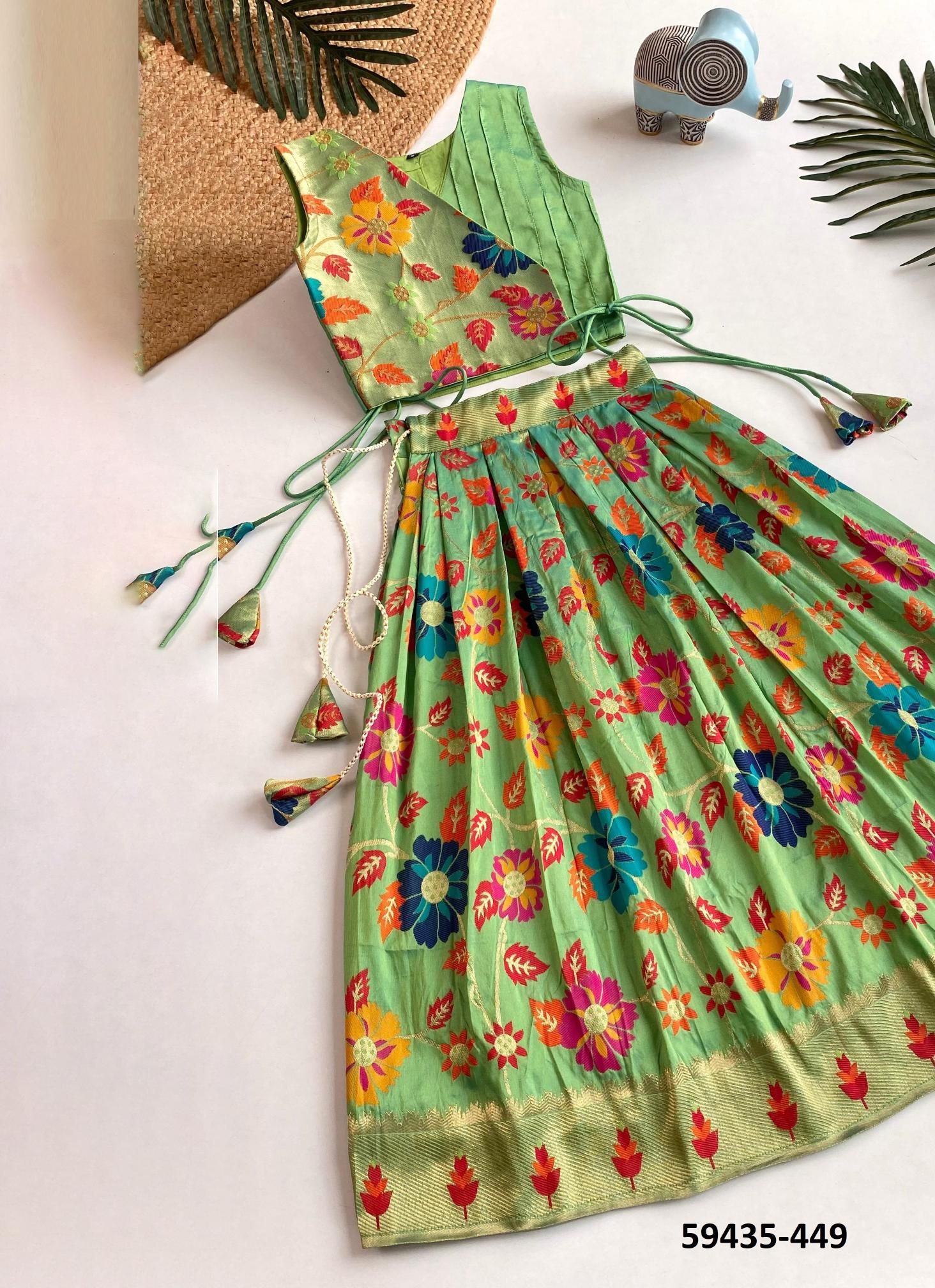 RADHIKA - Catalog # 59435 (Set of 8 Readymade Lehengas) by Brand MEHERIYA