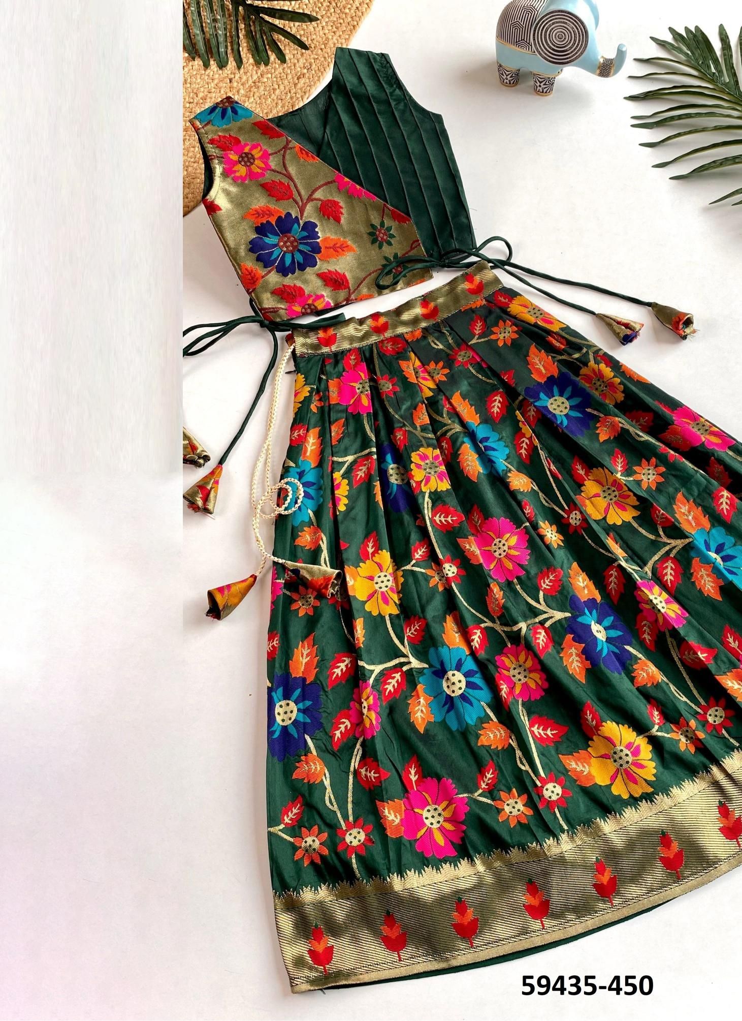 RADHIKA - Catalog # 59435 (Set of 8 Readymade Lehengas) by Brand MEHERIYA