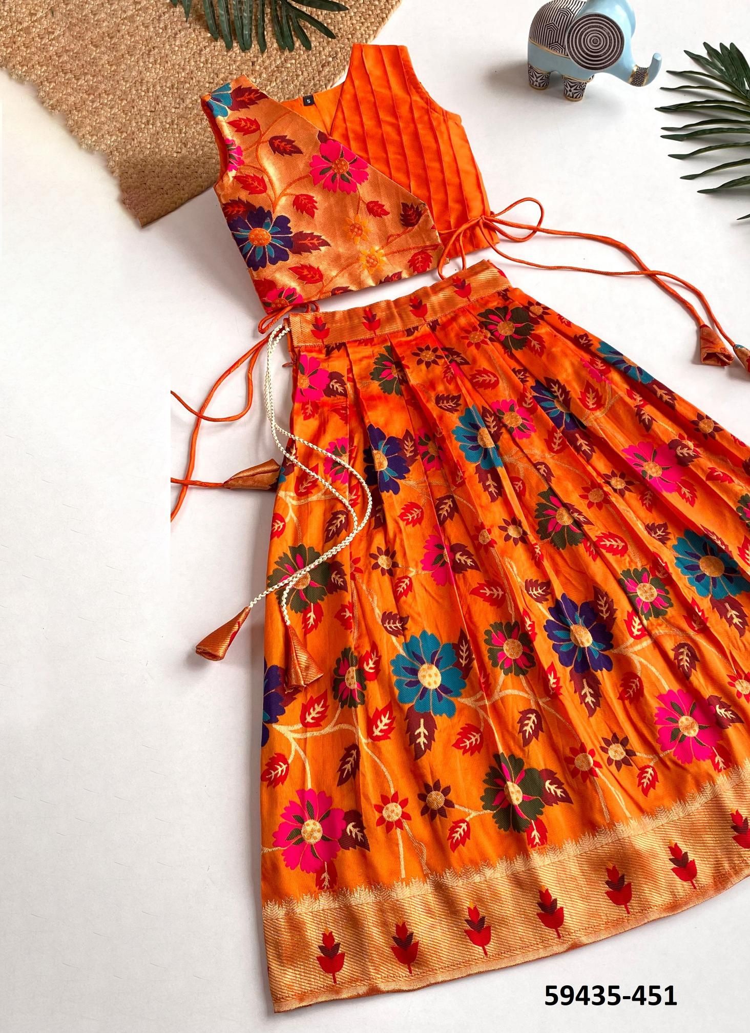 RADHIKA - Catalog # 59435 (Set of 8 Readymade Lehengas) by Brand MEHERIYA