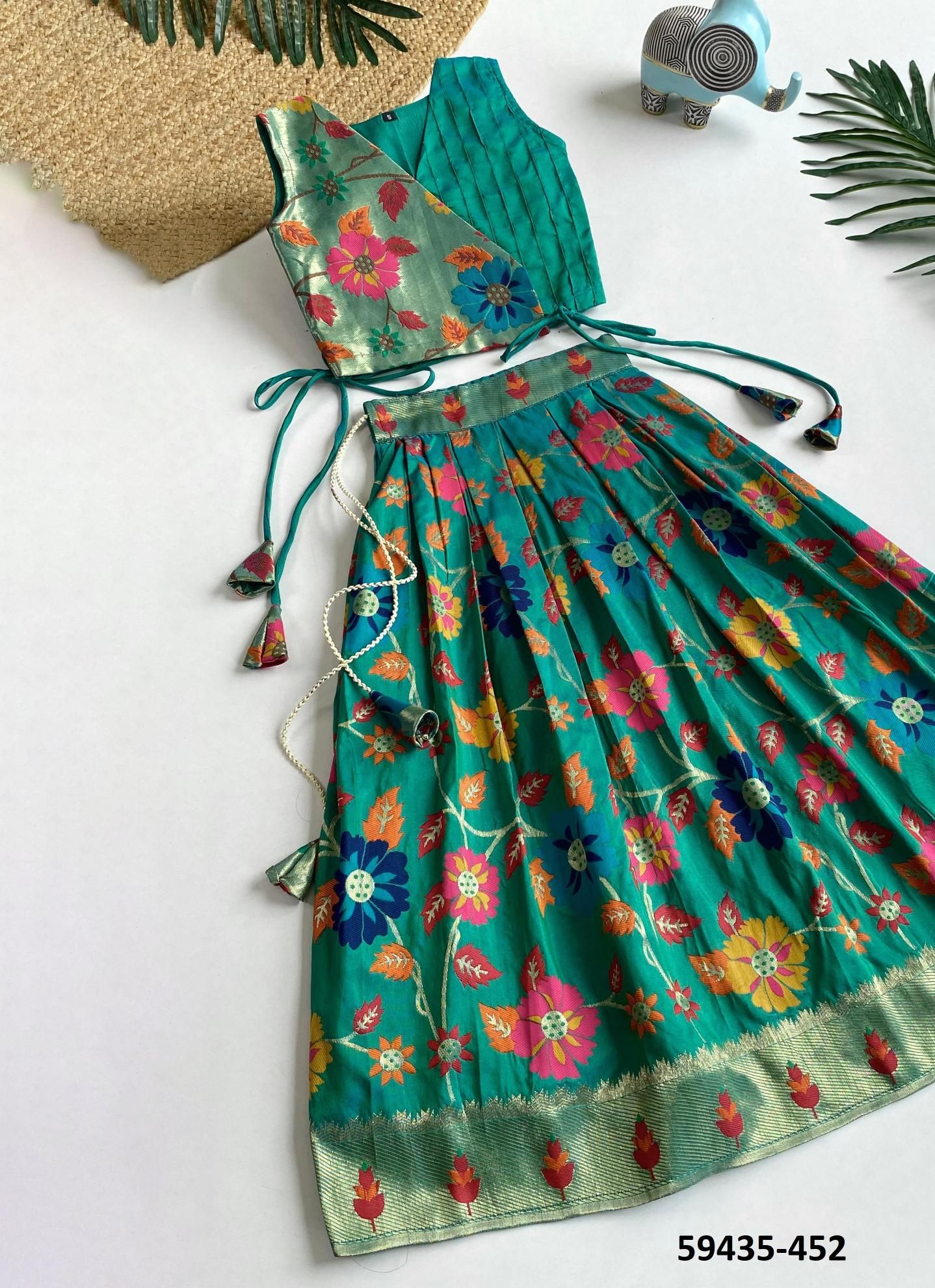 RADHIKA - Catalog # 59435 (Set of 8 Readymade Lehengas) by Brand MEHERIYA