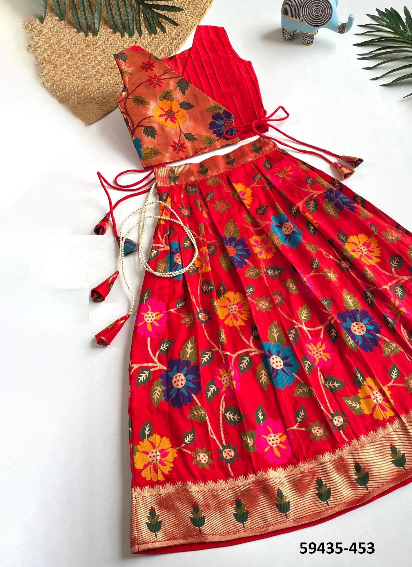 RADHIKA - Catalog # 59435 (Set of 8 Readymade Lehengas) by Brand MEHERIYA