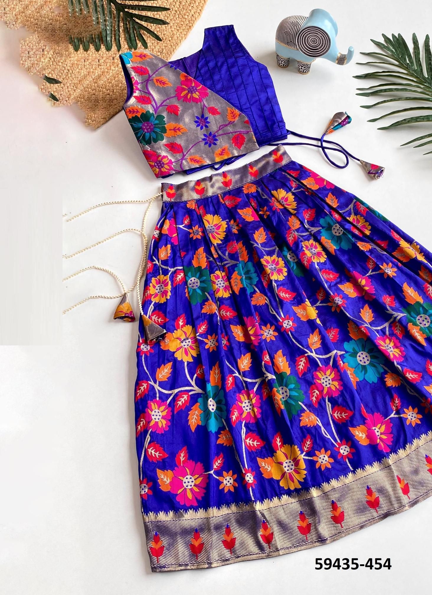 RADHIKA - Catalog # 59435 (Set of 8 Readymade Lehengas) by Brand MEHERIYA