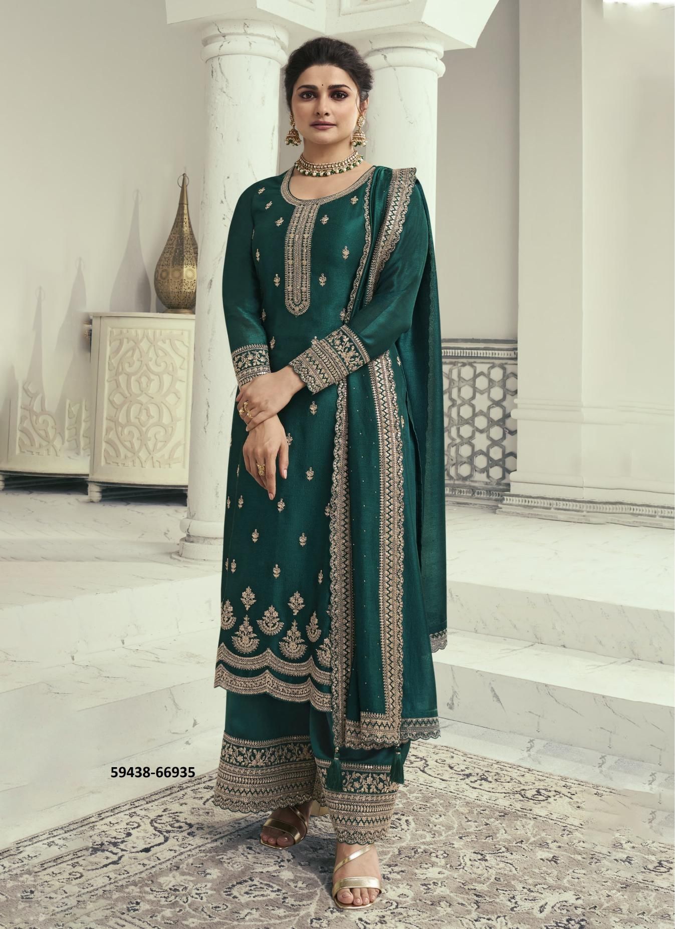 SHAHEEN 7 - Catalog # 59438 (Set of 4 Semi-Stitched / Un-Stitched Suits) by Brand VINAY FASHION LLP