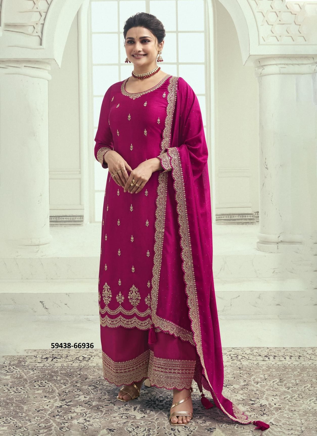 SHAHEEN 7 - Catalog # 59438 (Set of 4 Semi-Stitched / Un-Stitched Suits) by Brand VINAY FASHION LLP