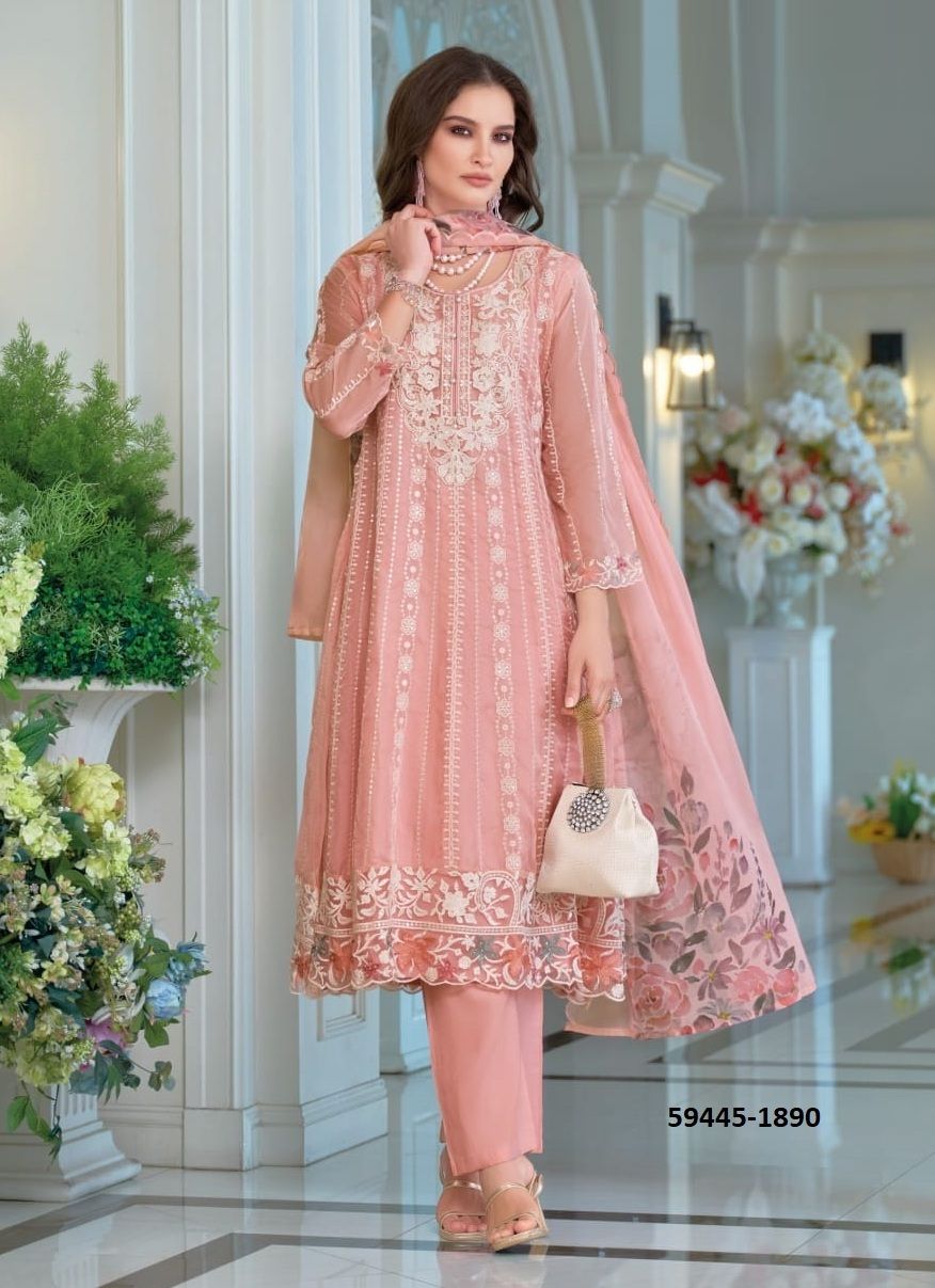 SUHANA - Catalog # 59445 (Set of 3 Readymade Salwar Suits) by Brand ZAVERI WOMAN SUHANA - Catalog # 59445 (Set of 3 Readymade Salwar Suits) by Brand ZAVERI WOMAN