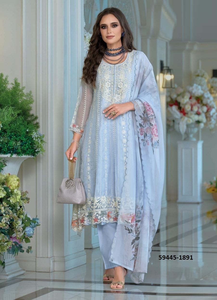 SUHANA - Catalog # 59445 (Set of 3 Readymade Salwar Suits) by Brand ZAVERI WOMAN SUHANA - Catalog # 59445 (Set of 3 Readymade Salwar Suits) by Brand ZAVERI WOMAN