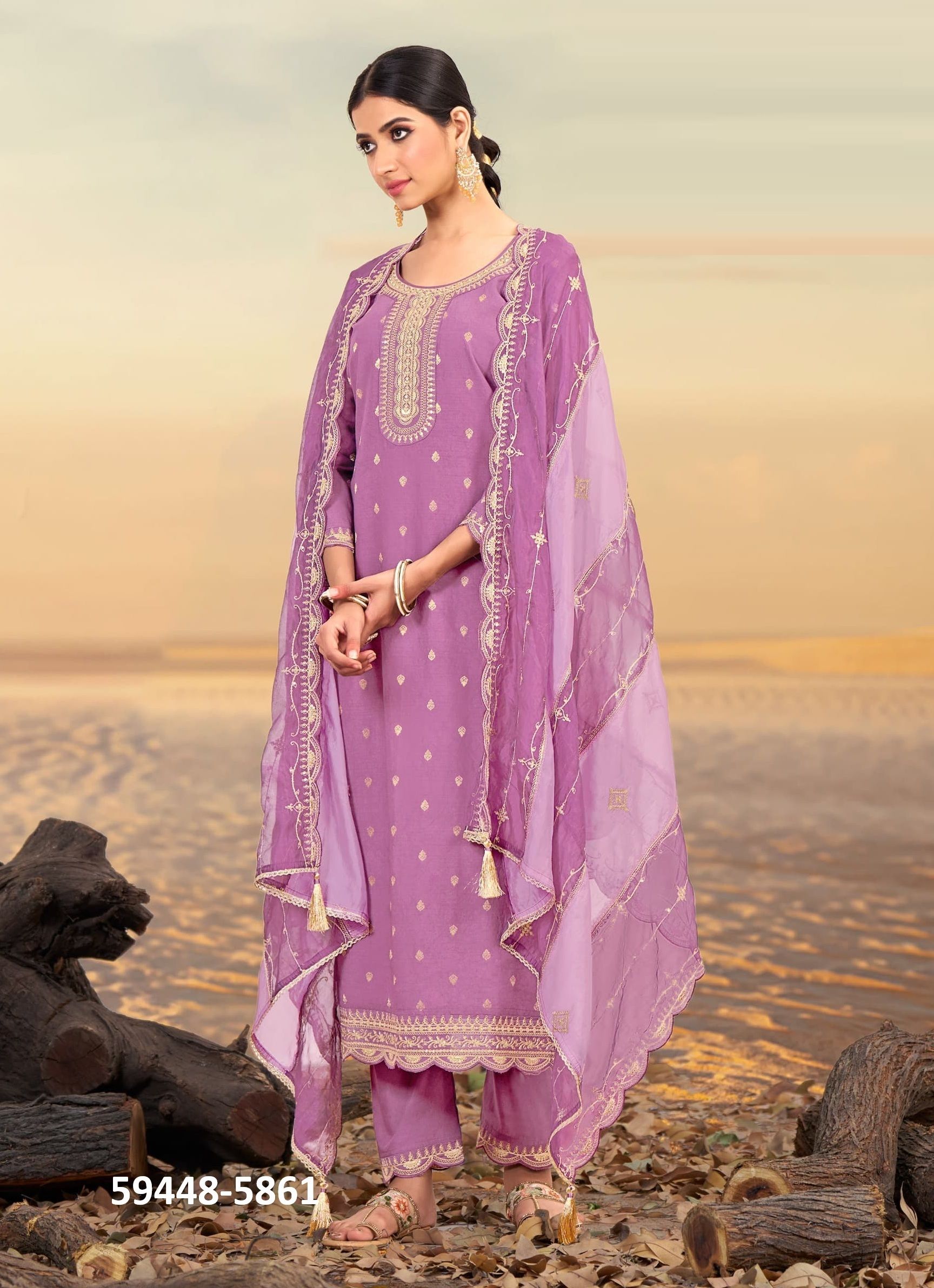 MAYA - Catalog # 59448 (Set of 4 Readymade Salwar Suits) by Brand RANGOON MAYA - Catalog # 59448 (Set of 4 Readymade Salwar Suits) by Brand RANGOON