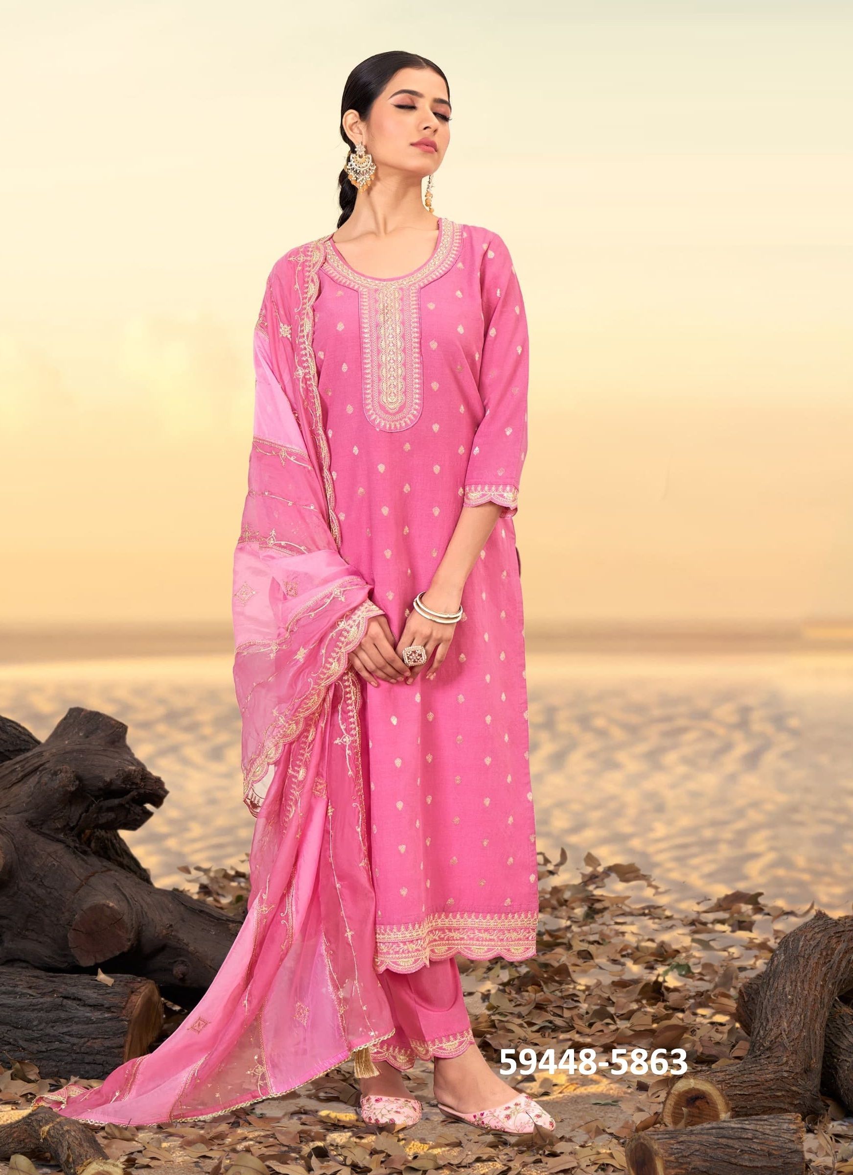 MAYA - Catalog # 59448 (Set of 4 Readymade Salwar Suits) by Brand RANGOON MAYA - Catalog # 59448 (Set of 4 Readymade Salwar Suits) by Brand RANGOON