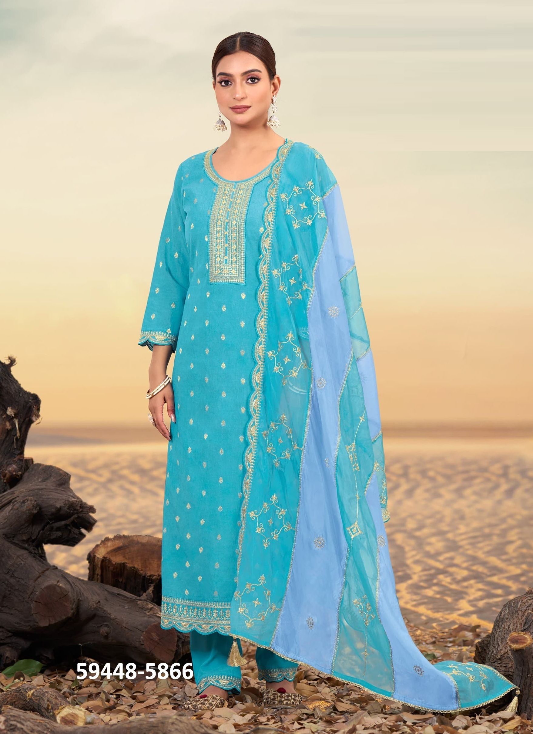 MAYA - Catalog # 59448 (Set of 4 Readymade Salwar Suits) by Brand RANGOON MAYA - Catalog # 59448 (Set of 4 Readymade Salwar Suits) by Brand RANGOON