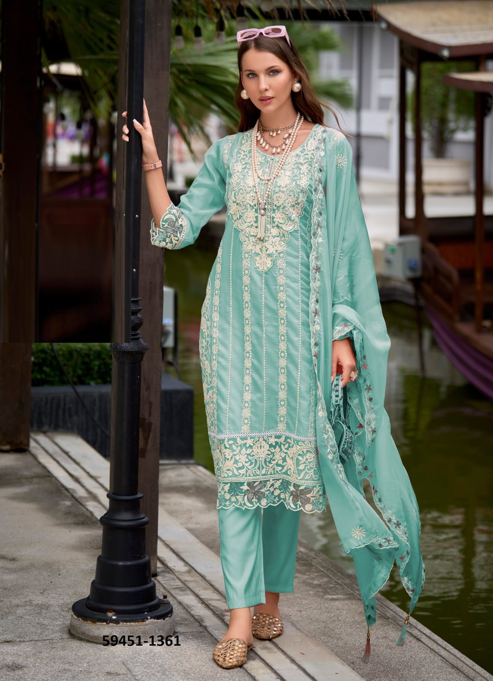 FEMINA 3 COLOR EDITION - Catalog # 59451 (Set of 4 Readymade Salwar Suits) by Brand ZAVERI WOMAN