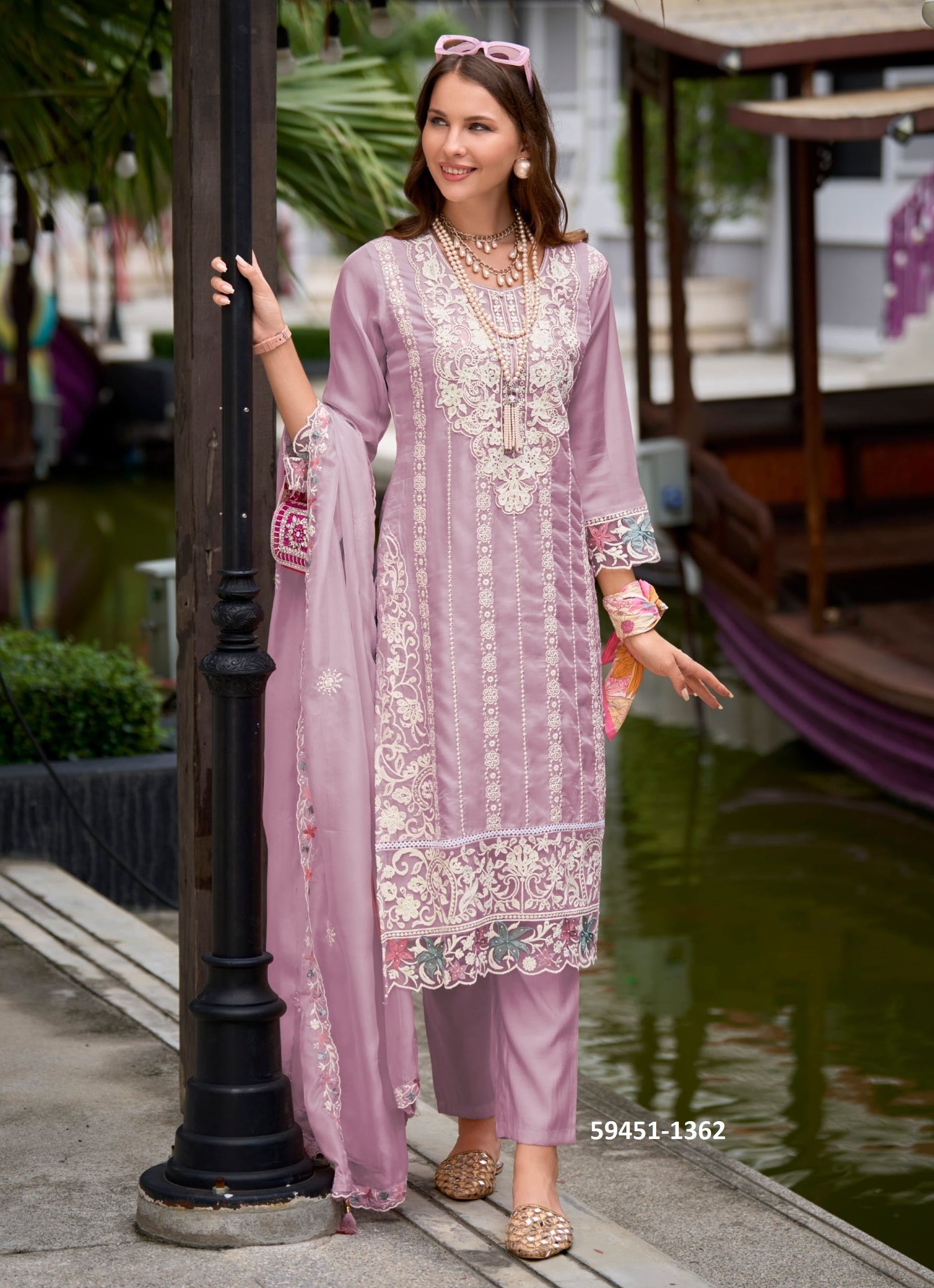 FEMINA 3 COLOR EDITION - Catalog # 59451 (Set of 4 Readymade Salwar Suits) by Brand ZAVERI WOMAN