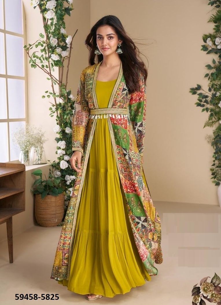 JANVI - Catalog # 59458 (Set of 4 Readymade Gowns) by Brand SAYURI DESIGNER