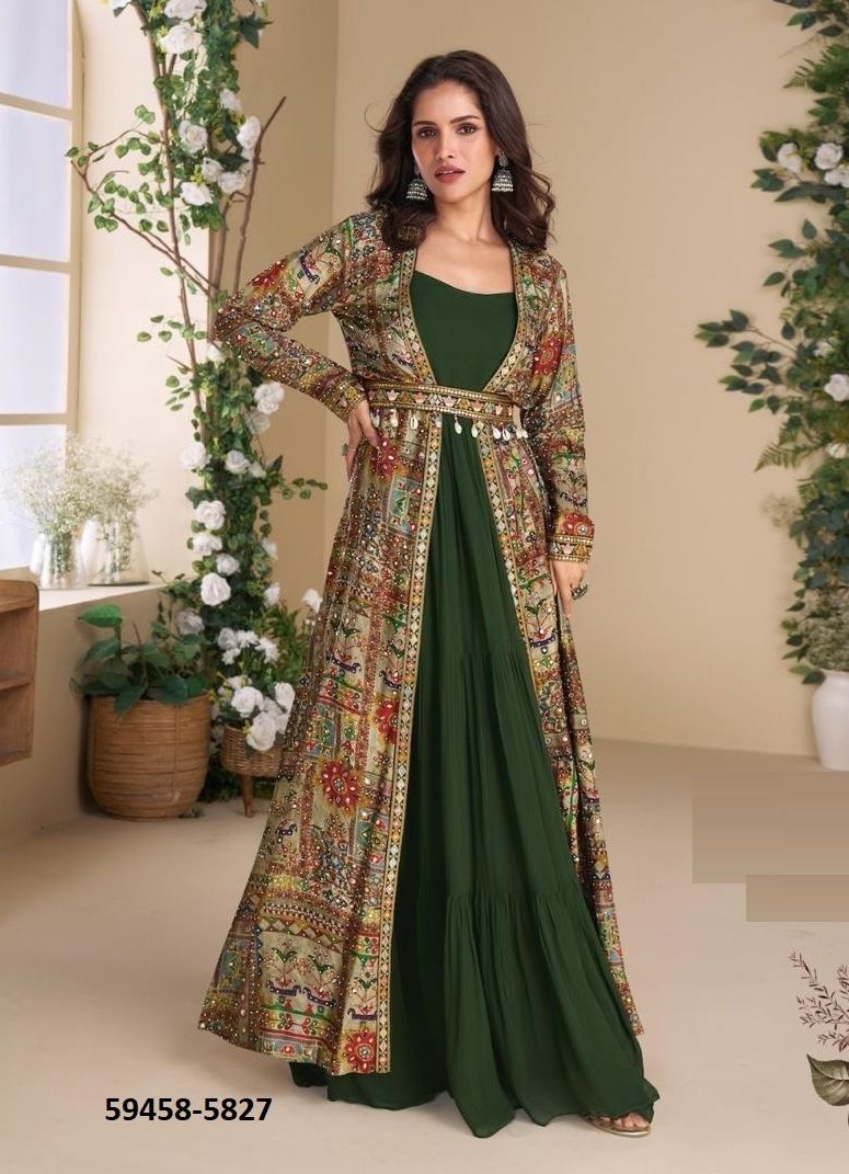 JANVI - Catalog # 59458 (Set of 4 Readymade Gowns) by Brand SAYURI DESIGNER
