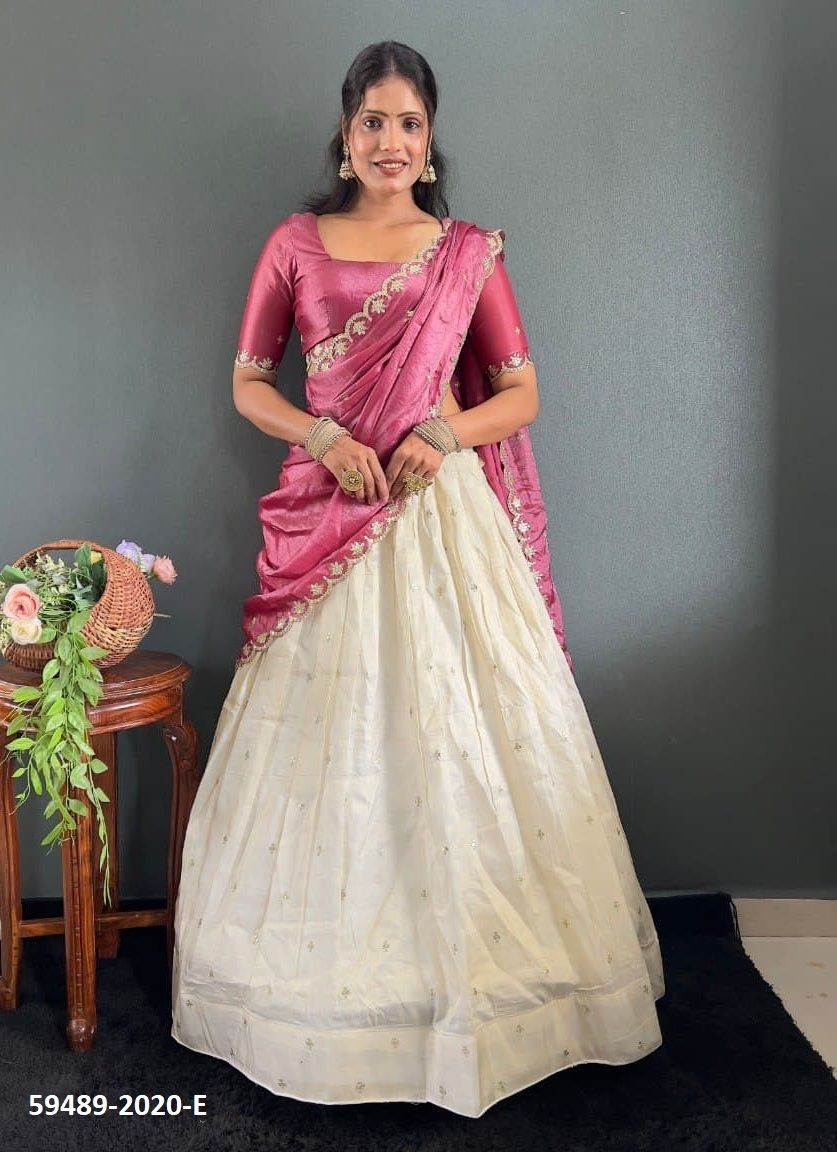 KALINI - Catalog # 59489 (Set of 5 Semi-Stitched Lehengas) by Brand MEHERIYA KALINI - Catalog # 59489 (Set of 5 Semi-Stitched Lehengas) by Brand MEHERIYA