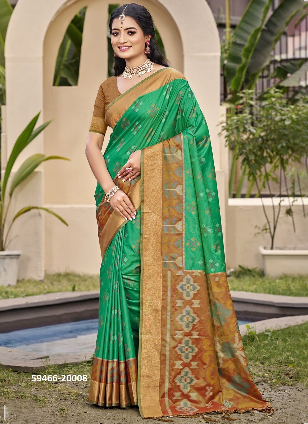 POORVIKA SILK 2 - Catalog # 59466 (Set of 8 Sarees) by Brand AABHARAN