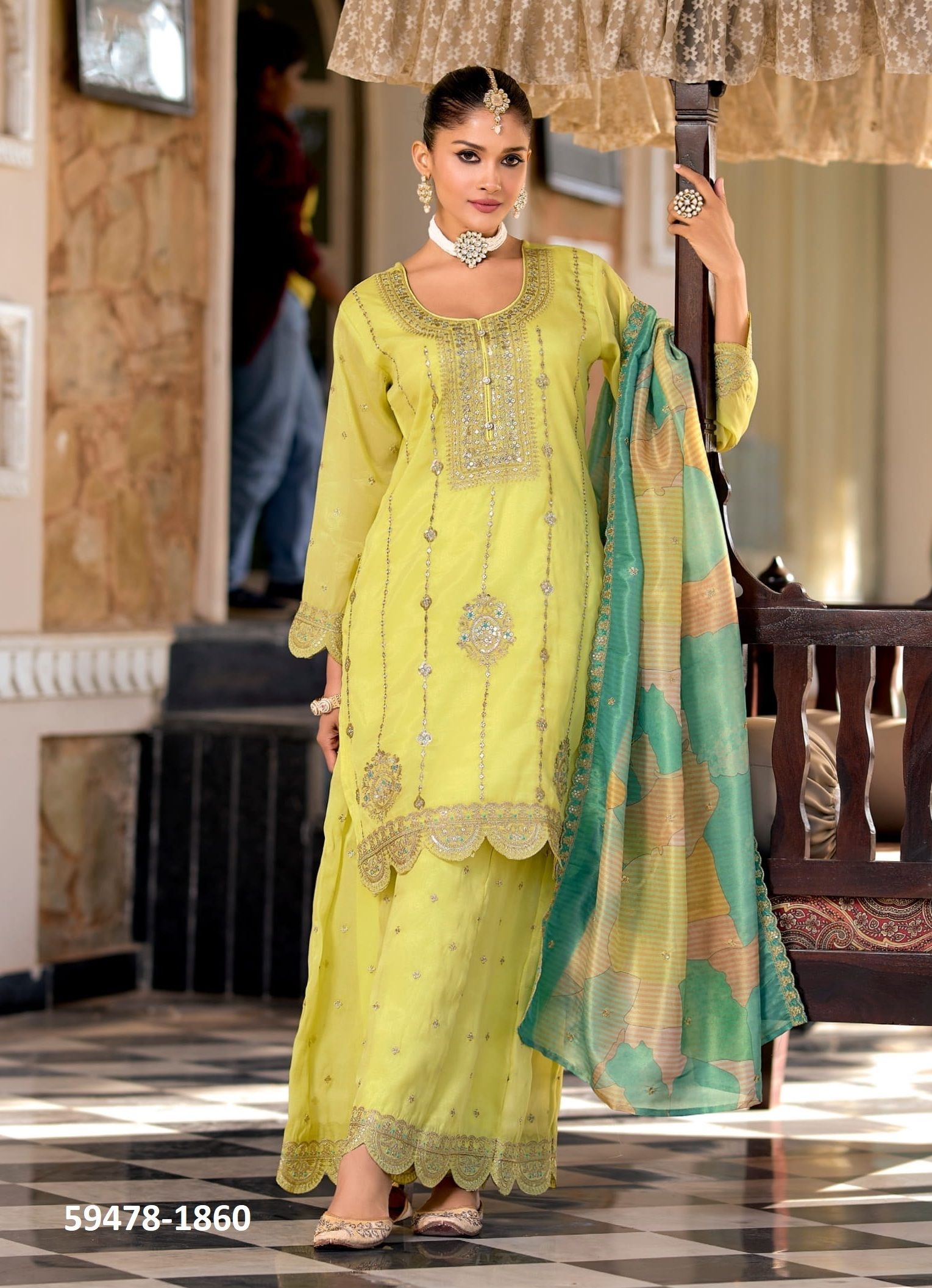 DIYA Catalog 59478 (Set of Readymade Salwar Suits) by Brand EBA  LIFESTYLE