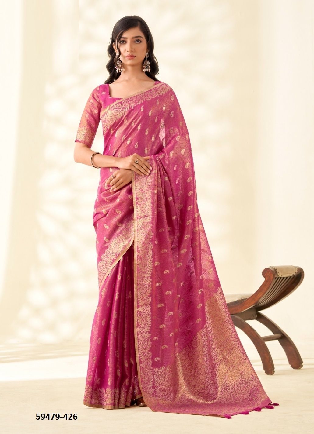 KANVAS SILK - Catalog # 59479 (Set of 6 Sarees) by Brand AABHARAN KANVAS SILK - Catalog # 59479 (Set of 6 Sarees) by Brand AABHARAN