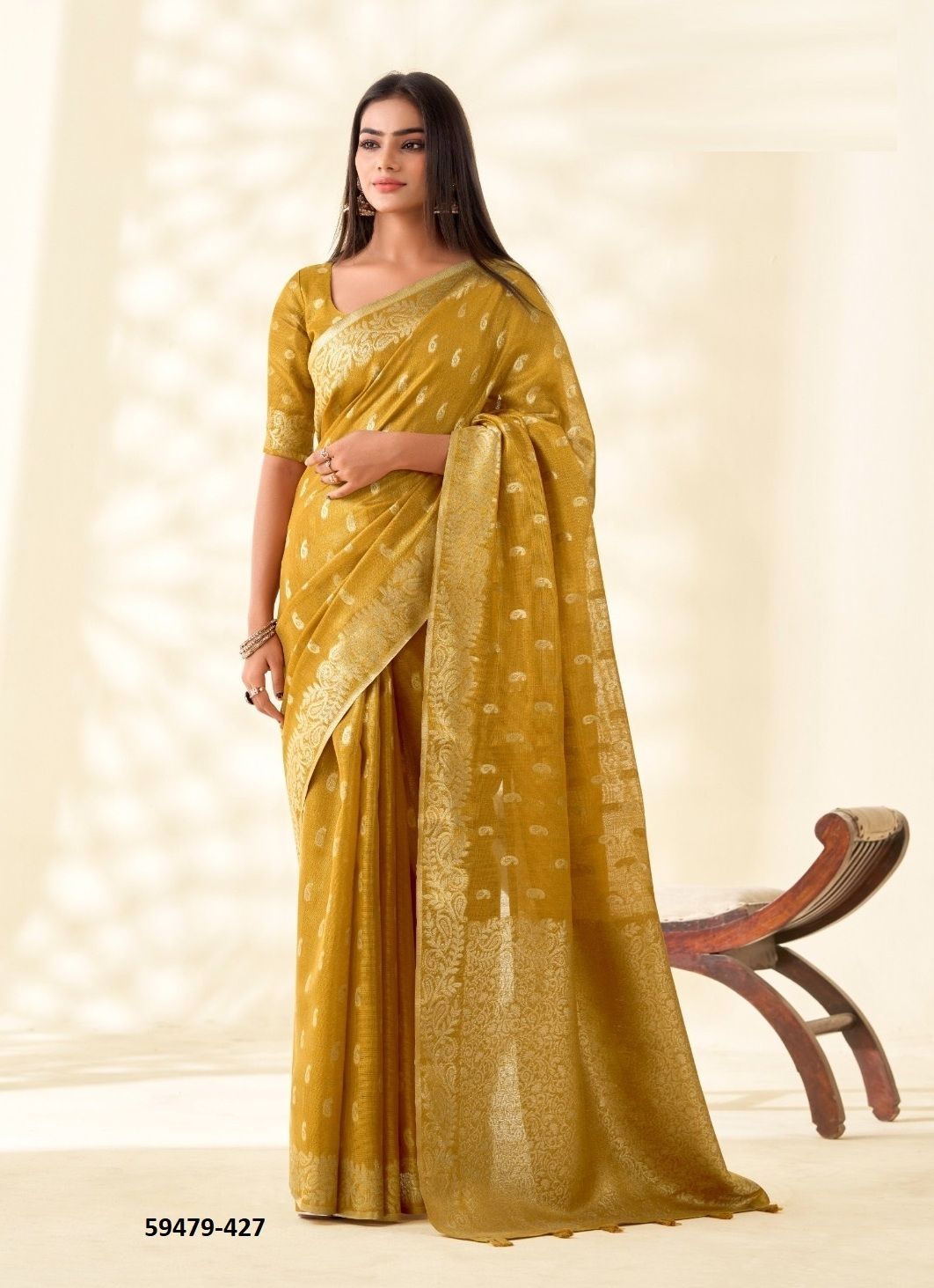 KANVAS SILK - Catalog # 59479 (Set of 6 Sarees) by Brand AABHARAN KANVAS SILK - Catalog # 59479 (Set of 6 Sarees) by Brand AABHARAN