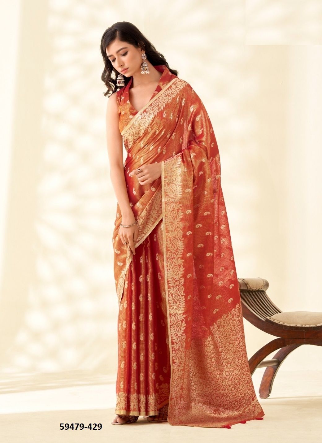 KANVAS SILK - Catalog # 59479 (Set of 6 Sarees) by Brand AABHARAN KANVAS SILK - Catalog # 59479 (Set of 6 Sarees) by Brand AABHARAN