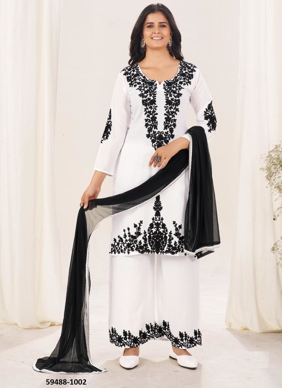PEARL - Catalog # 59488 (Set of 2 Readymade Salwar Suits) by Brand BLUE HILLS