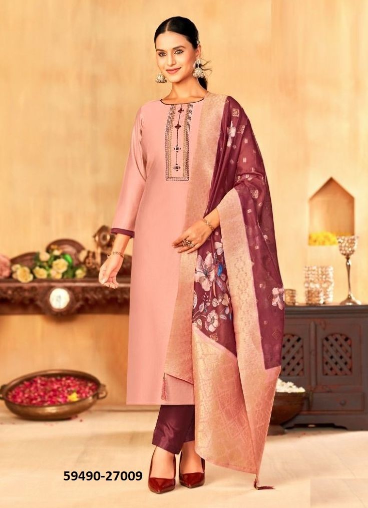VYOMIKA - Catalog # 59490 (Set of 12 Readymade Salwar Suits) by Brand MEHERIYA