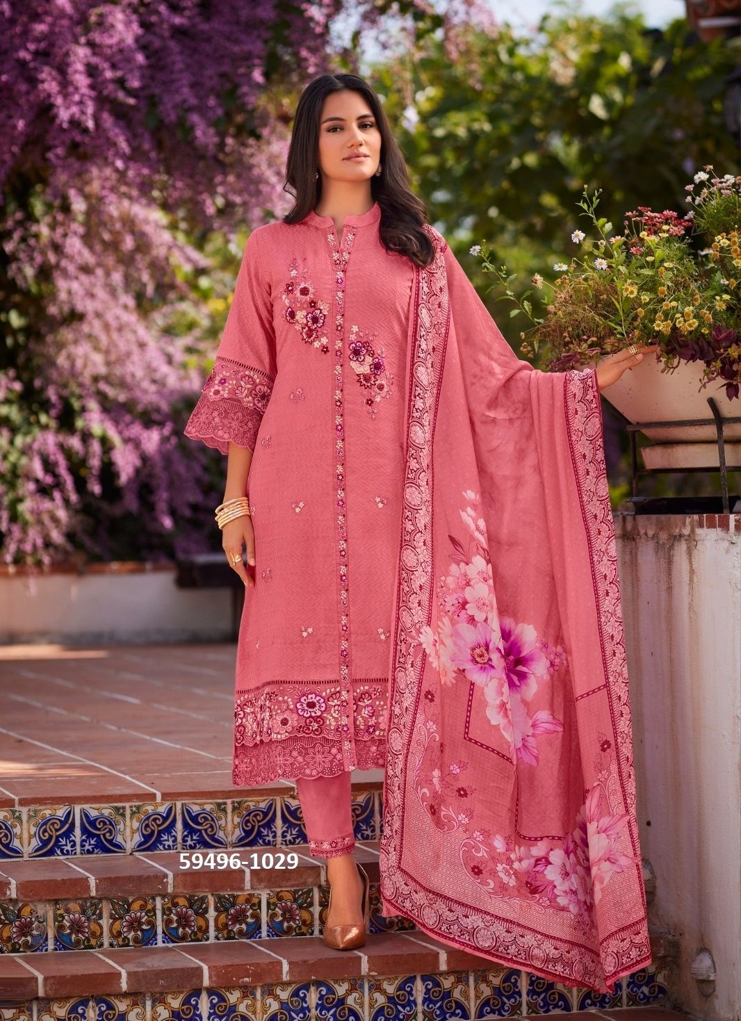 CASABELLA - Catalog # 59496 (Set of 6 Readymade Salwar Suits) by Brand PRM TRENDZ