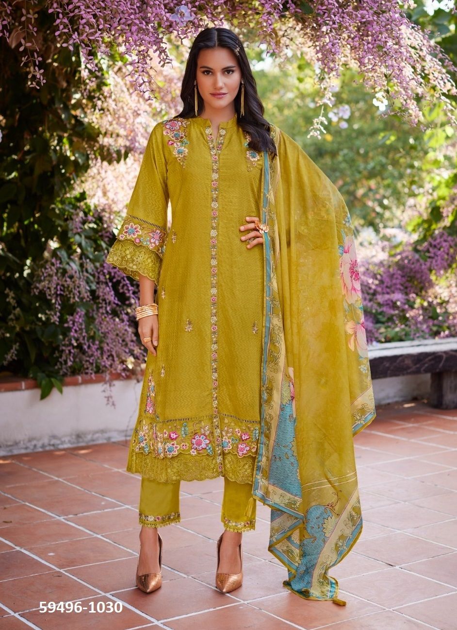 CASABELLA - Catalog # 59496 (Set of 6 Readymade Salwar Suits) by Brand PRM TRENDZ
