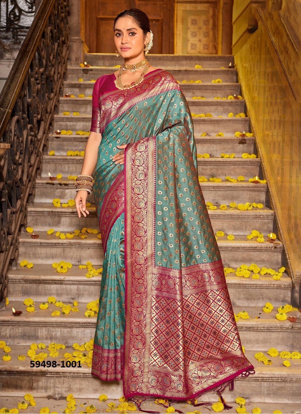 VAANI SILK - Catalog # 59498 (Set of 4 Sarees) by Brand DESI MUSE VAANI SILK - Catalog # 59498 (Set of 4 Sarees) by Brand DESI MUSE