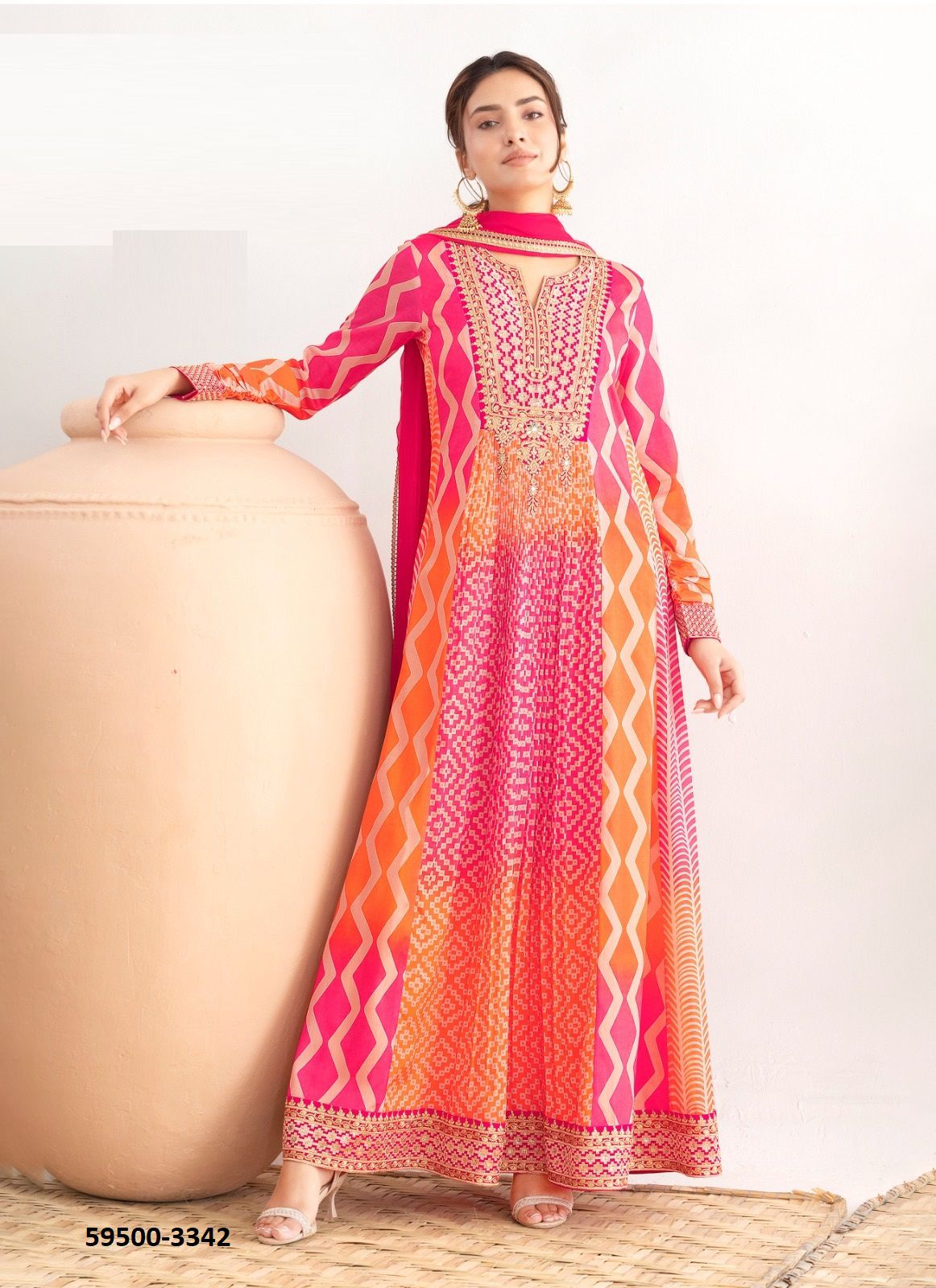 SAAWAN - Catalog # 59500 (Set of 3 Readymade Gowns) by Brand GULZAR COUTURE SAAWAN - Catalog # 59500 (Set of 3 Readymade Gowns) by Brand GULZAR COUTURE