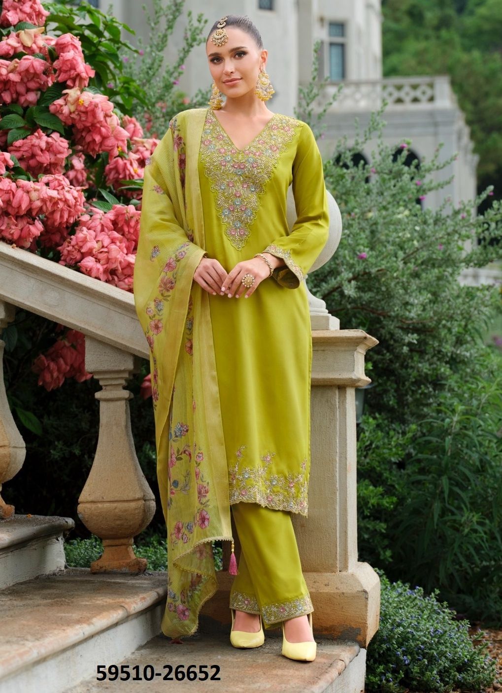 MEHZABEEN - Catalog # 59510 (Set of 4 Readymade Salwar Suits) by Brand LILY & LALI