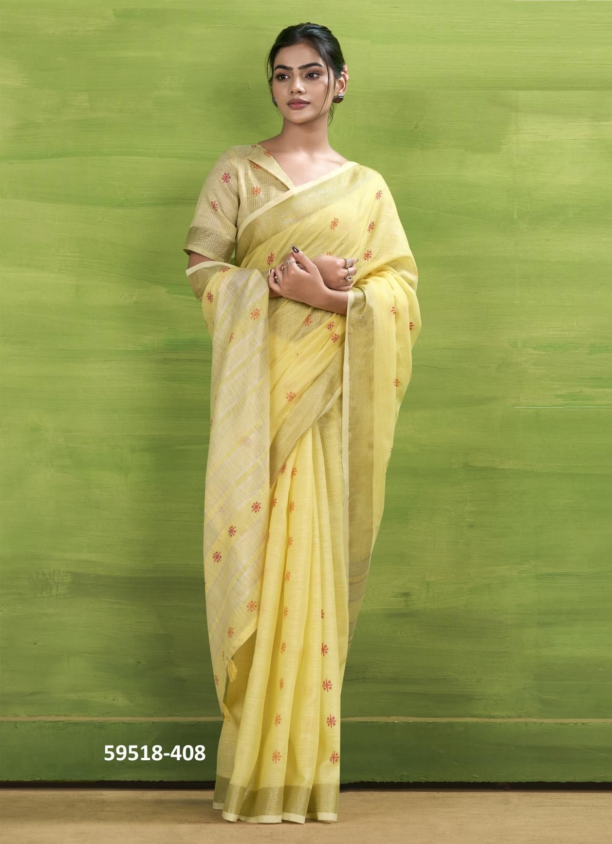 SUNRISE - Catalog # 59518 (Set of 6 Sarees) by Brand AABHARAN