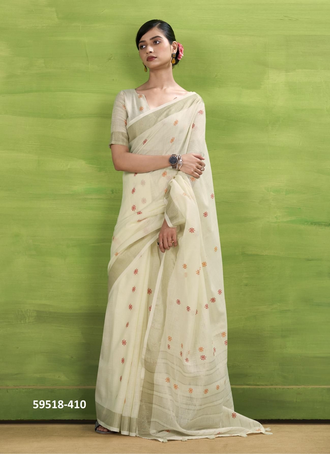 SUNRISE - Catalog # 59518 (Set of 6 Sarees) by Brand AABHARAN