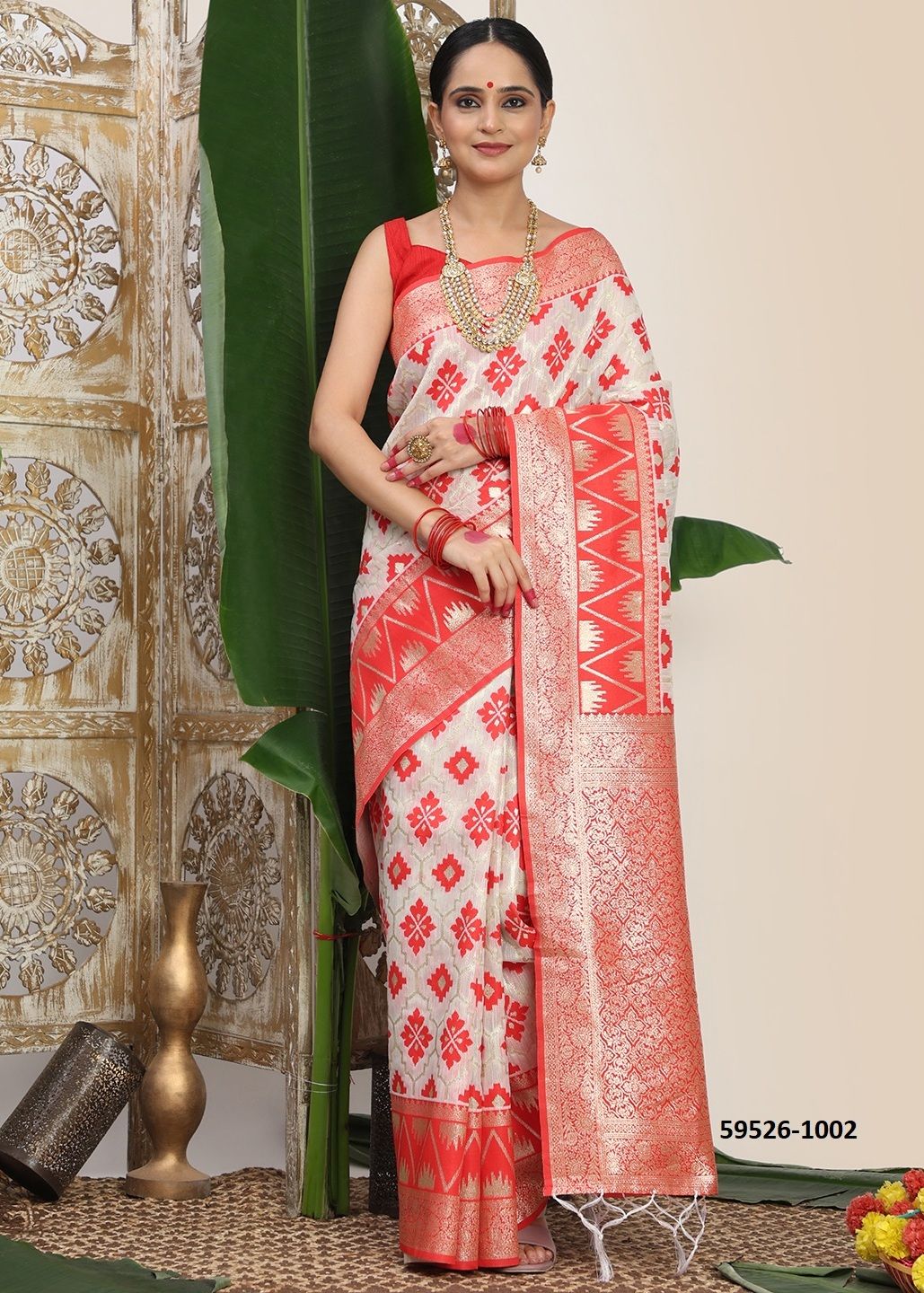SINDOORI SAAT - Catalog # 59526 (Set of 6 Sarees) by Brand AABHARAN