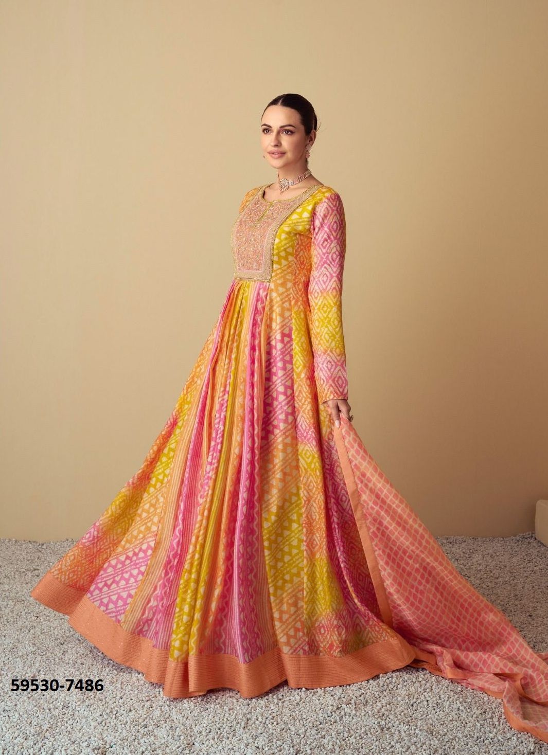 VAARI - Catalog # 59530 (Set of 2 Readymade Gowns) by Brand GULKAYRA DESIGNER VAARI - Catalog # 59530 (Set of 2 Readymade Gowns) by Brand GULKAYRA DESIGNER