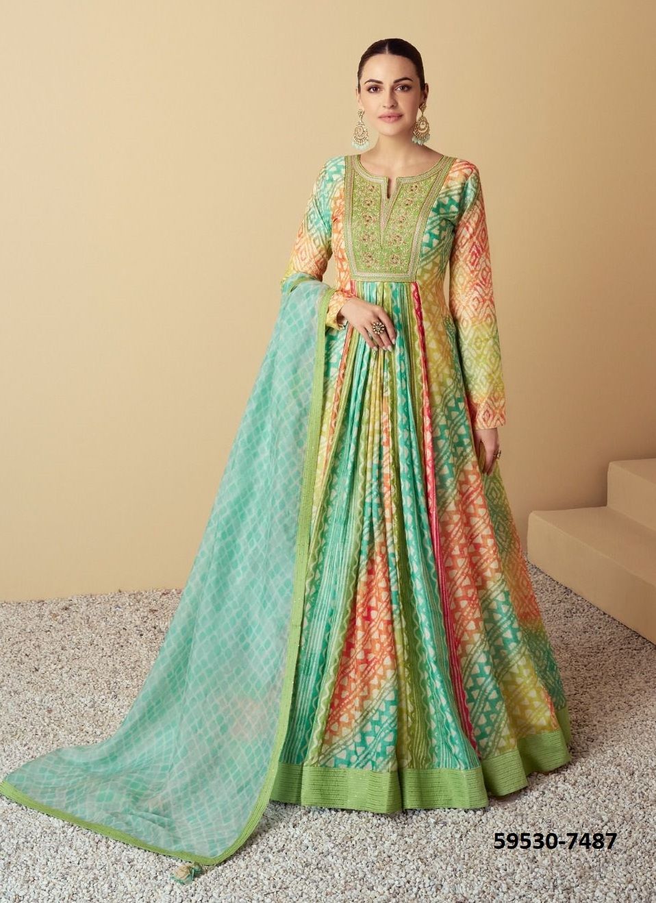 VAARI - Catalog # 59530 (Set of 2 Readymade Gowns) by Brand GULKAYRA DESIGNER VAARI - Catalog # 59530 (Set of 2 Readymade Gowns) by Brand GULKAYRA DESIGNER