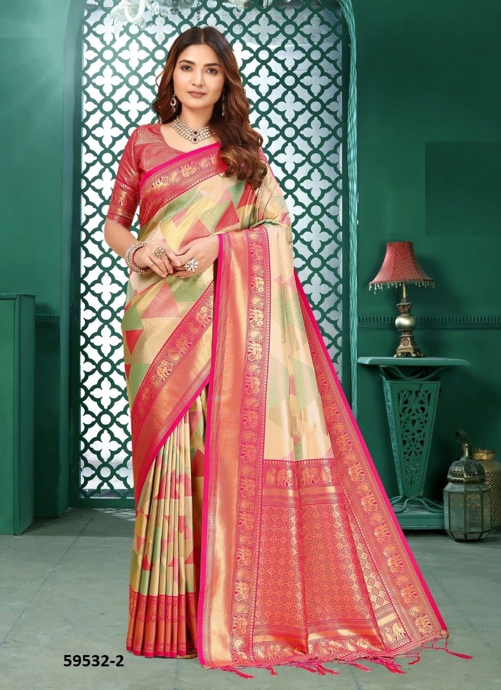 JAYANTI - Catalog # 59532 (Set of 7 Sarees) by Brand DESI MUSE