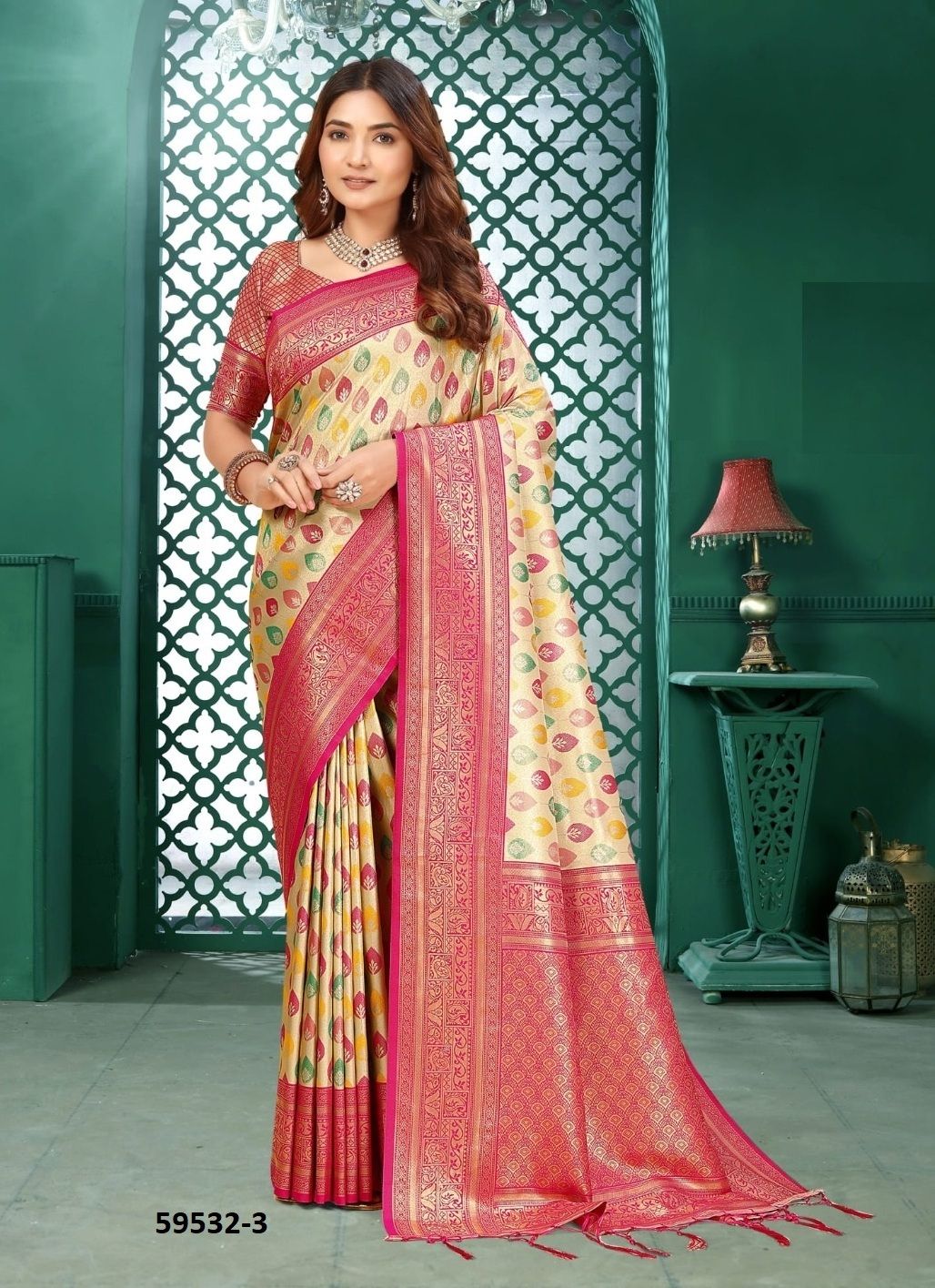 JAYANTI - Catalog # 59532 (Set of 7 Sarees) by Brand DESI MUSE