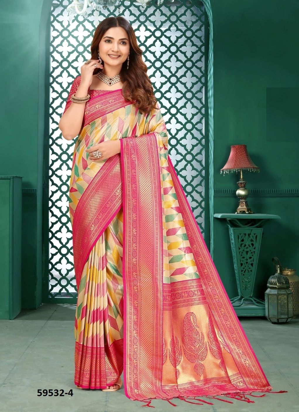 JAYANTI - Catalog # 59532 (Set of 7 Sarees) by Brand DESI MUSE