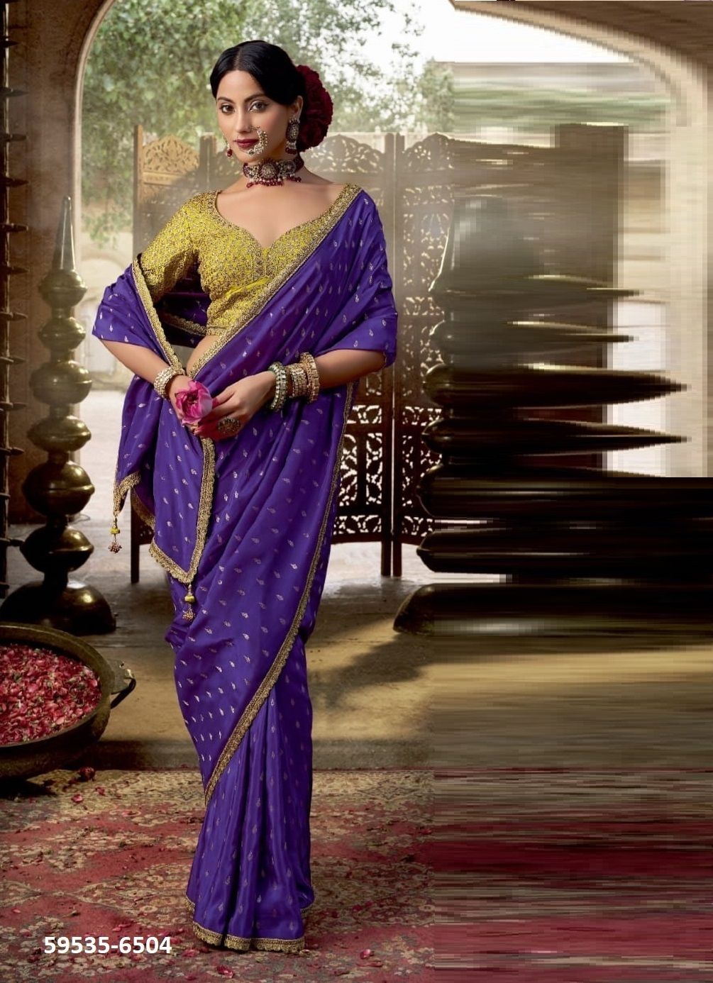 KASHVI - Catalog # 59535 (Set of 8 Sarees) by Brand KIRA FASHIONS